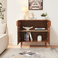 Credenza Bassa Starvili con 2 Ante Madia Moderna 75x76x38 cm color Ruggine [en.casa]