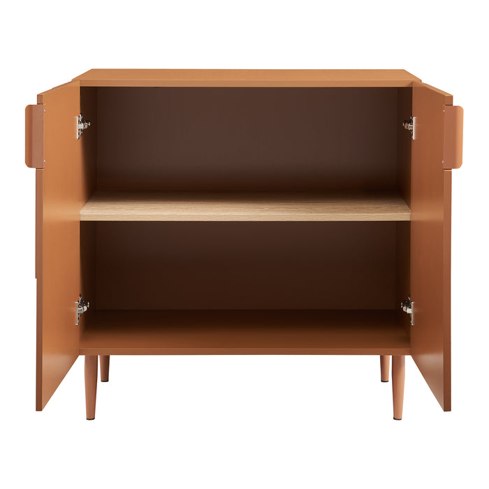 Credenza Bassa Starvili con 2 Ante Madia Moderna 75x76x38 cm color Ruggine [en.casa]