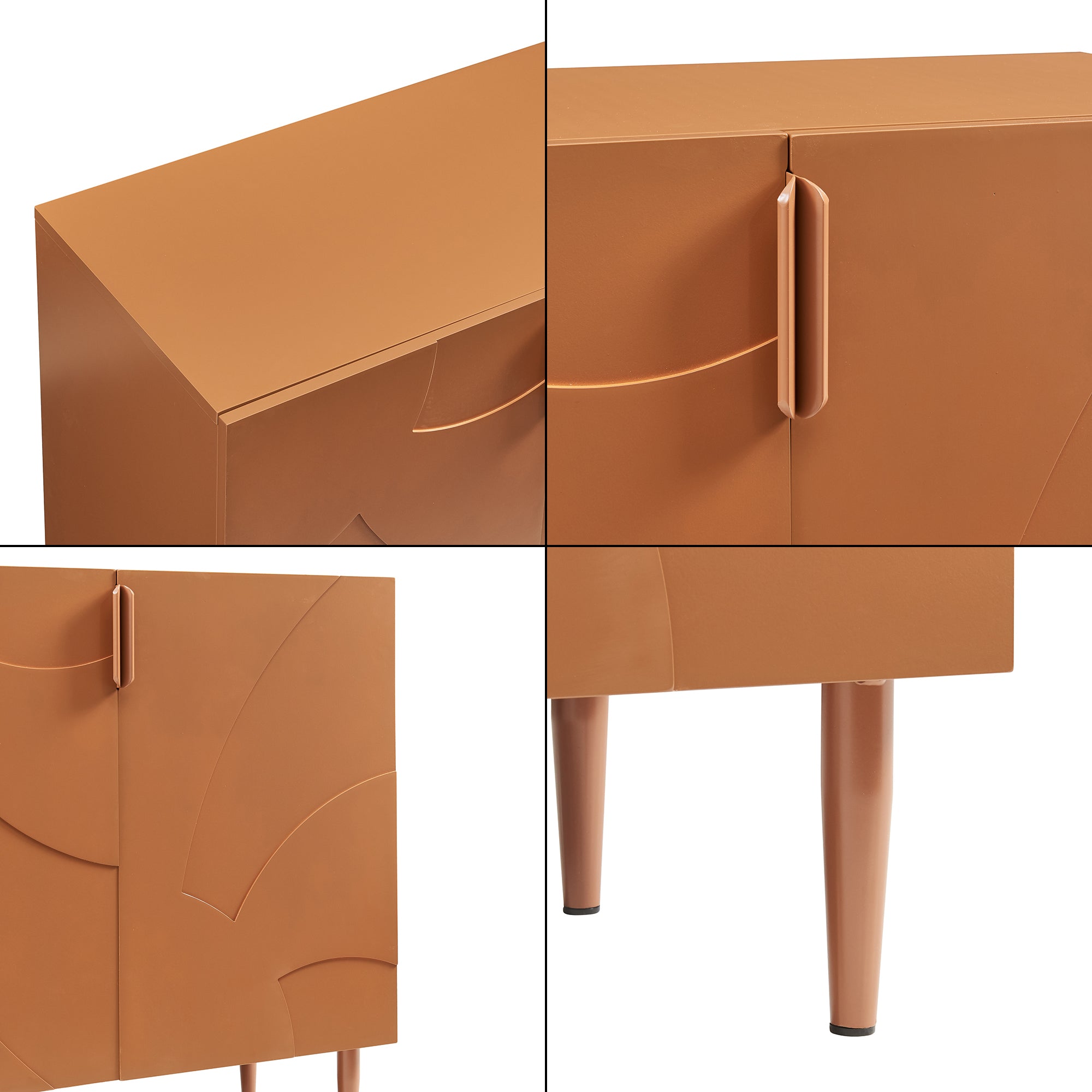 Credenza Bassa Starvili con 2 Ante Madia Moderna 75x76x38 cm color Ruggine [en.casa]