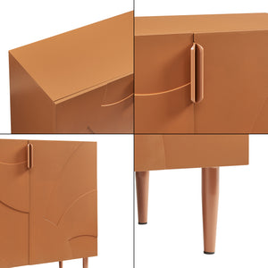 Credenza Bassa Starvili con 2 Ante Madia Moderna 75x76x38 cm color Ruggine [en.casa]