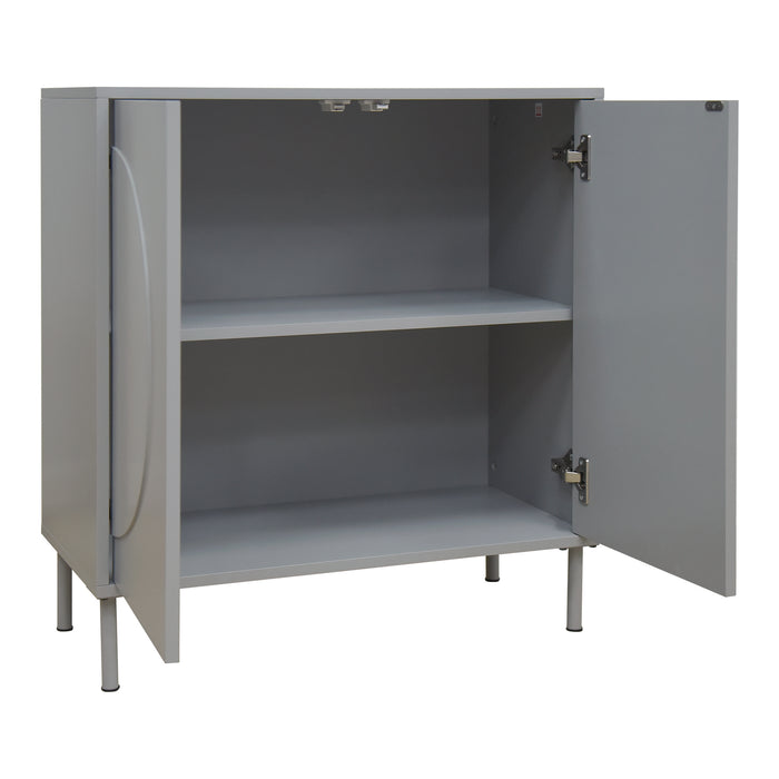 Credenza Holea Comò a 2 Ante 75 x 70 x 34 cm - Grigio [en.casa]