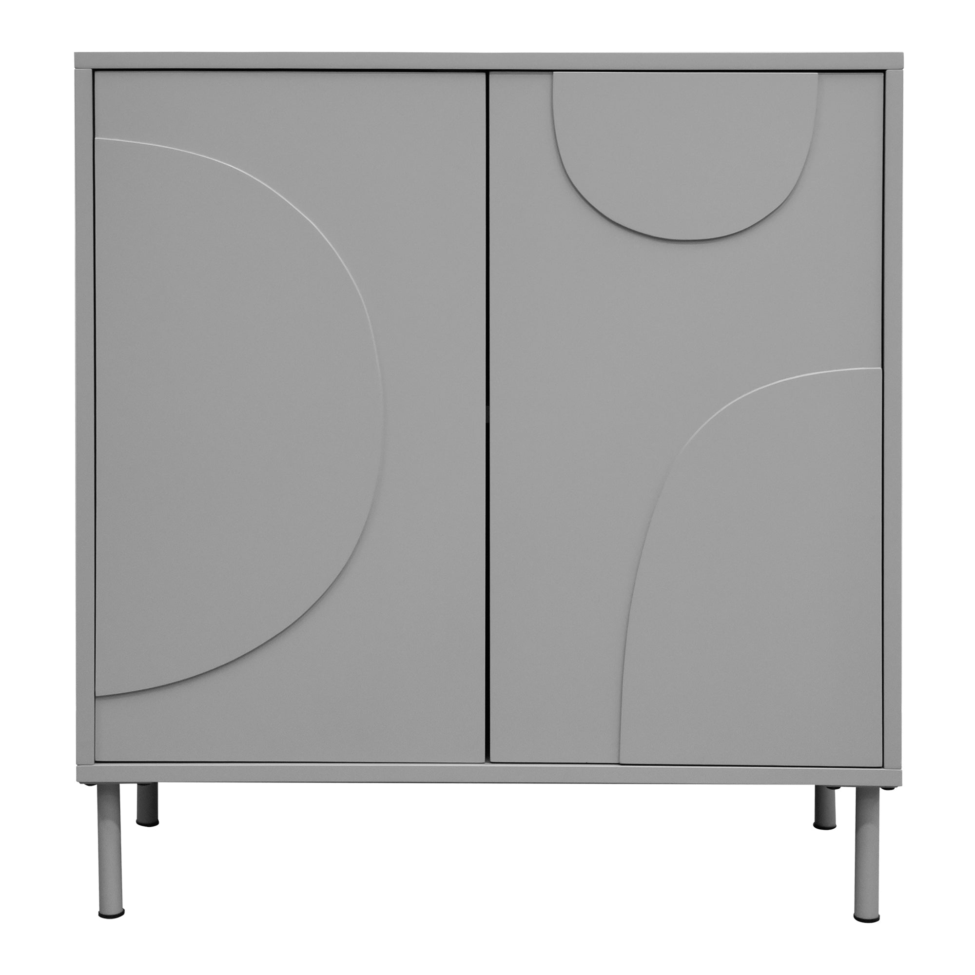 Credenza Holea Comò a 2 Ante 75 x 70 x 34 cm - Grigio [en.casa]