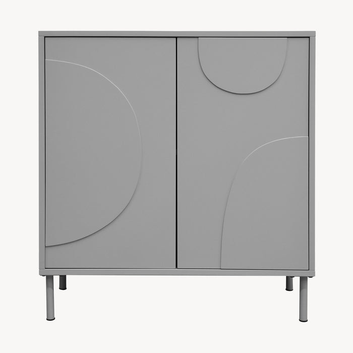 Credenza Holea Comò a 2 Ante 75 x 70 x 34 cm - Grigio [en.casa]