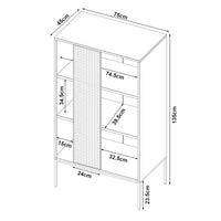 Libreria in Metallo Eidsvoll in Acciaio 135 x 75 x 45 cm Verde [en.casa]