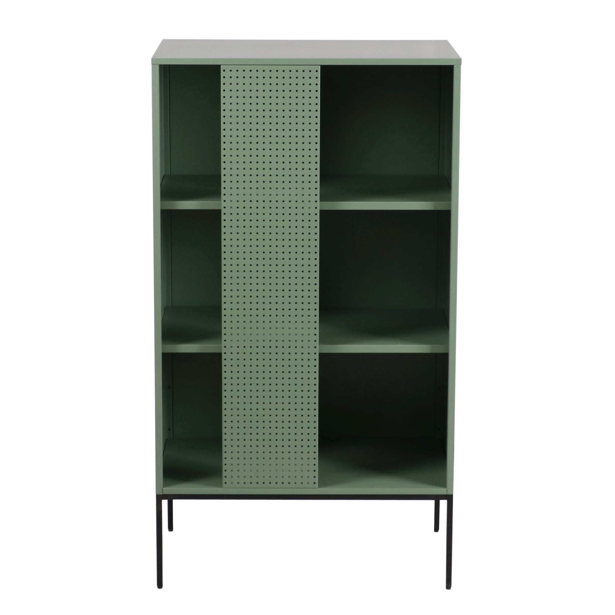 Libreria in Metallo Eidsvoll in Acciaio 135 x 75 x 45 cm Verde [en.casa]