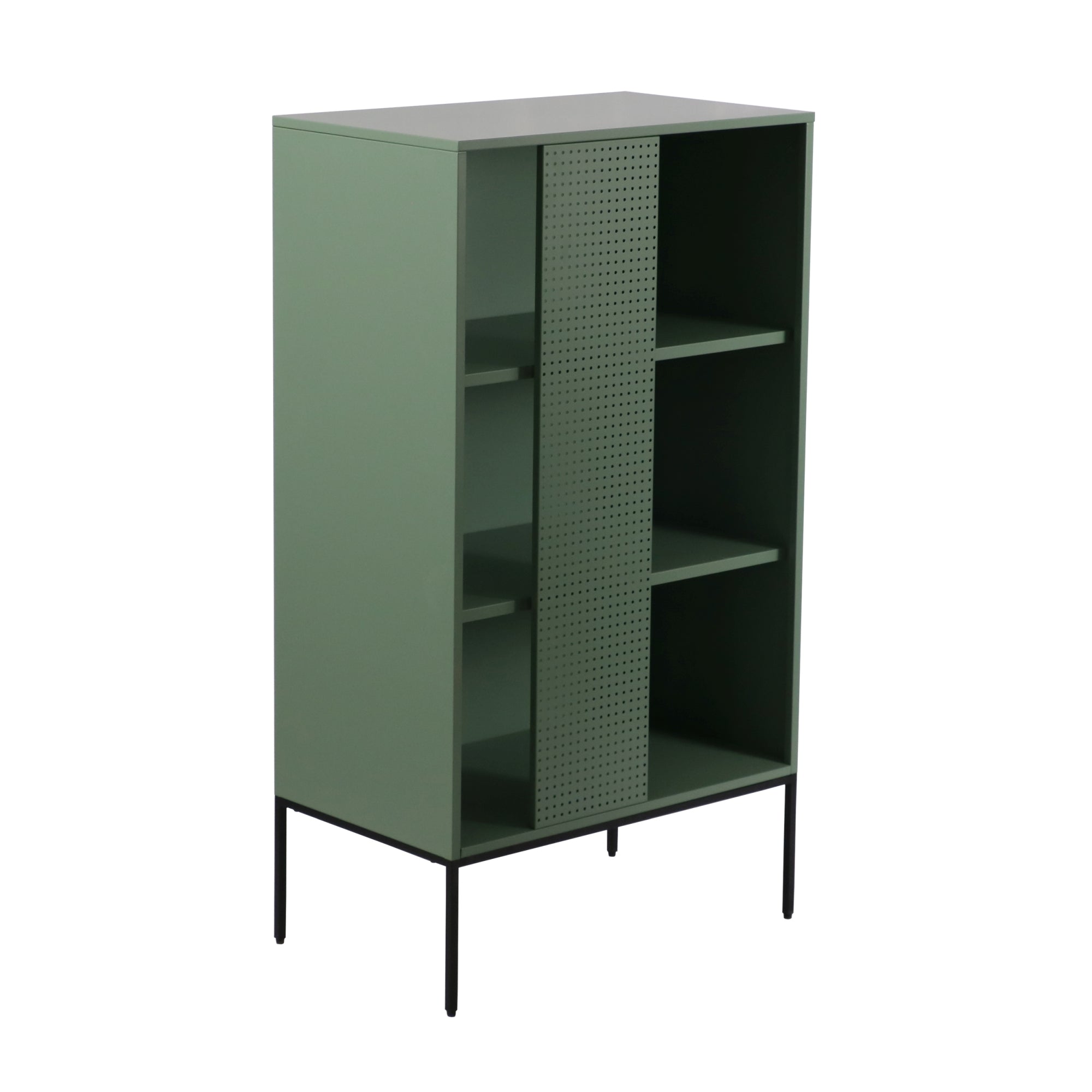 Libreria in Metallo Eidsvoll in Acciaio 135 x 75 x 45 cm Verde [en.casa]