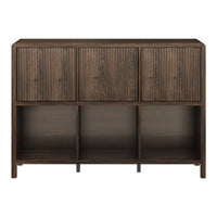 Credenza Bassa Lukkodso con 3 Ante e Scomparti Aperti 77x110x30 cm Effetto Noce [en.casa]