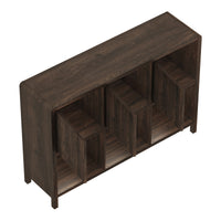 Credenza Bassa Lukkodso con 3 Ante e Scomparti Aperti 77x110x30 cm Effetto Noce [en.casa]