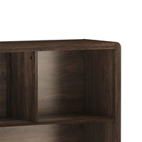 Credenza Bassa Lukkodso con 2 Ante e Scomparti Aperti 103x80x28 cm Effetto Noce [en.casa]