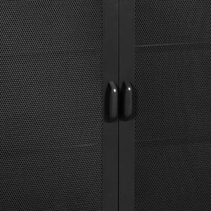 Credenza in metallo acciaio 102 x 80 x 40 cm nera 03_0006610