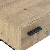 Set di 2 Comodini con Cassetto Hylte - Nero/Effetto Rovere [en.casa]