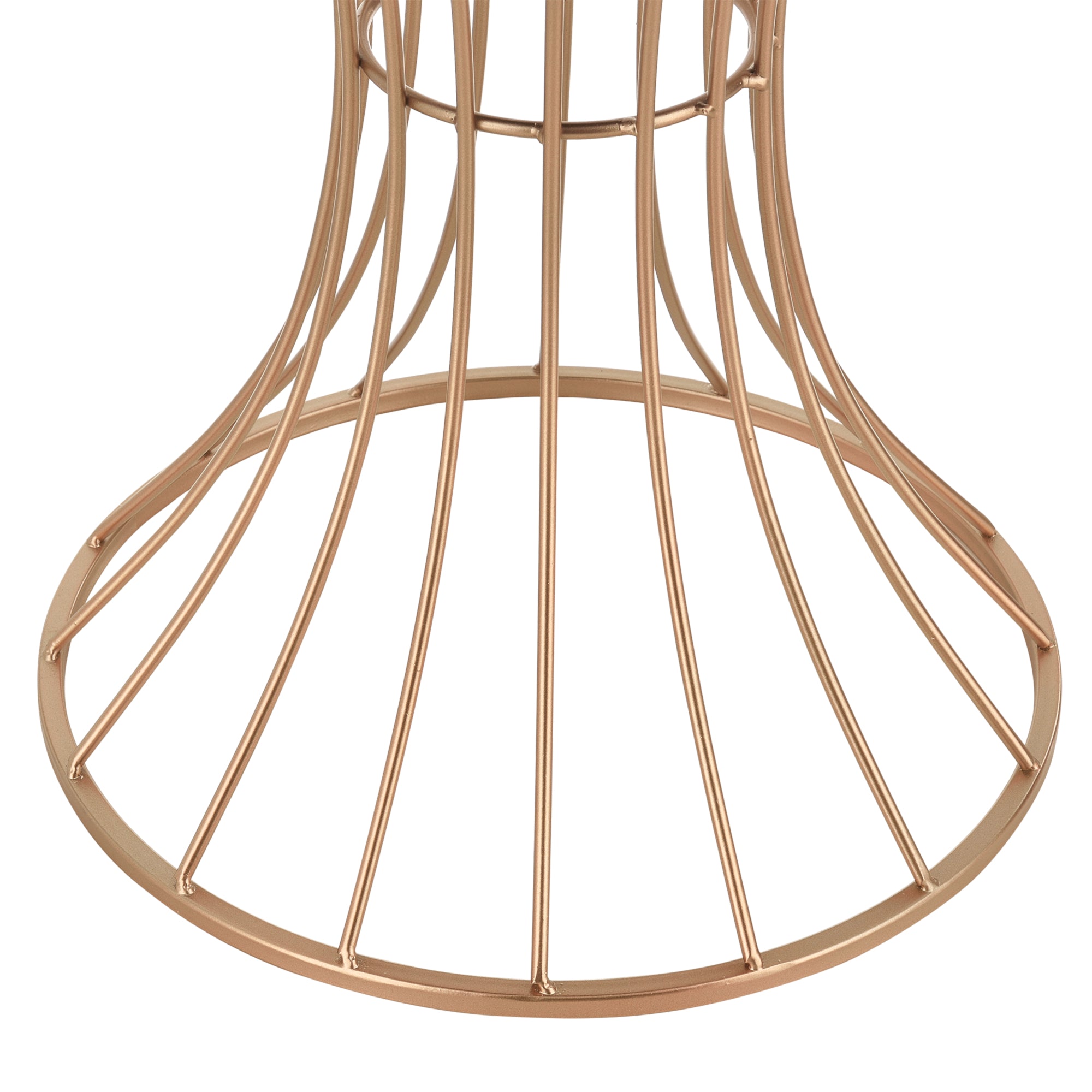 Tavolino da Salotto Sablier a Forma di Clessidra - Color Rame / Nero [en.casa]