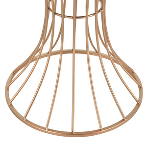 Tavolino da Salotto Sablier a Forma di Clessidra - Color Rame / Nero [en.casa]