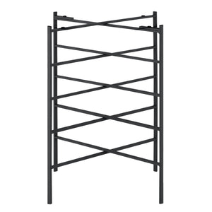 Tavolino di design vassoio estraibile mobile da soggiorno in metallo 52 cm nero 03_0006158