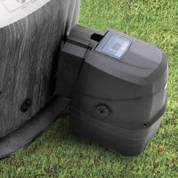 28440EX - Pure Spa Greywood Deluxe 196X71Cm 4 Posti Con Pompa, Riscaldatore, Sistema Purificazione Acqua, 2 Poggia Testa, Luce Led Multi Color