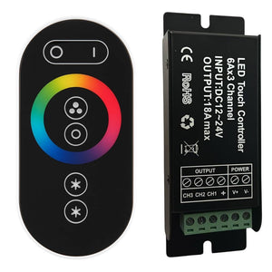 Optonica telecomando mini touch wireless per strisce led rgb *** colore nero, confezione 1