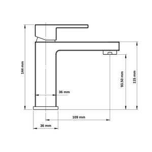 Ogomondo miscelatore rubinetto per lavabo purple colore nero black bagno casa *** confezione 1