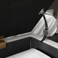 Panca Fondo Letto con Contenitore in Tessuto e Gambe in Acciaio, 100x40x49cm, Crema