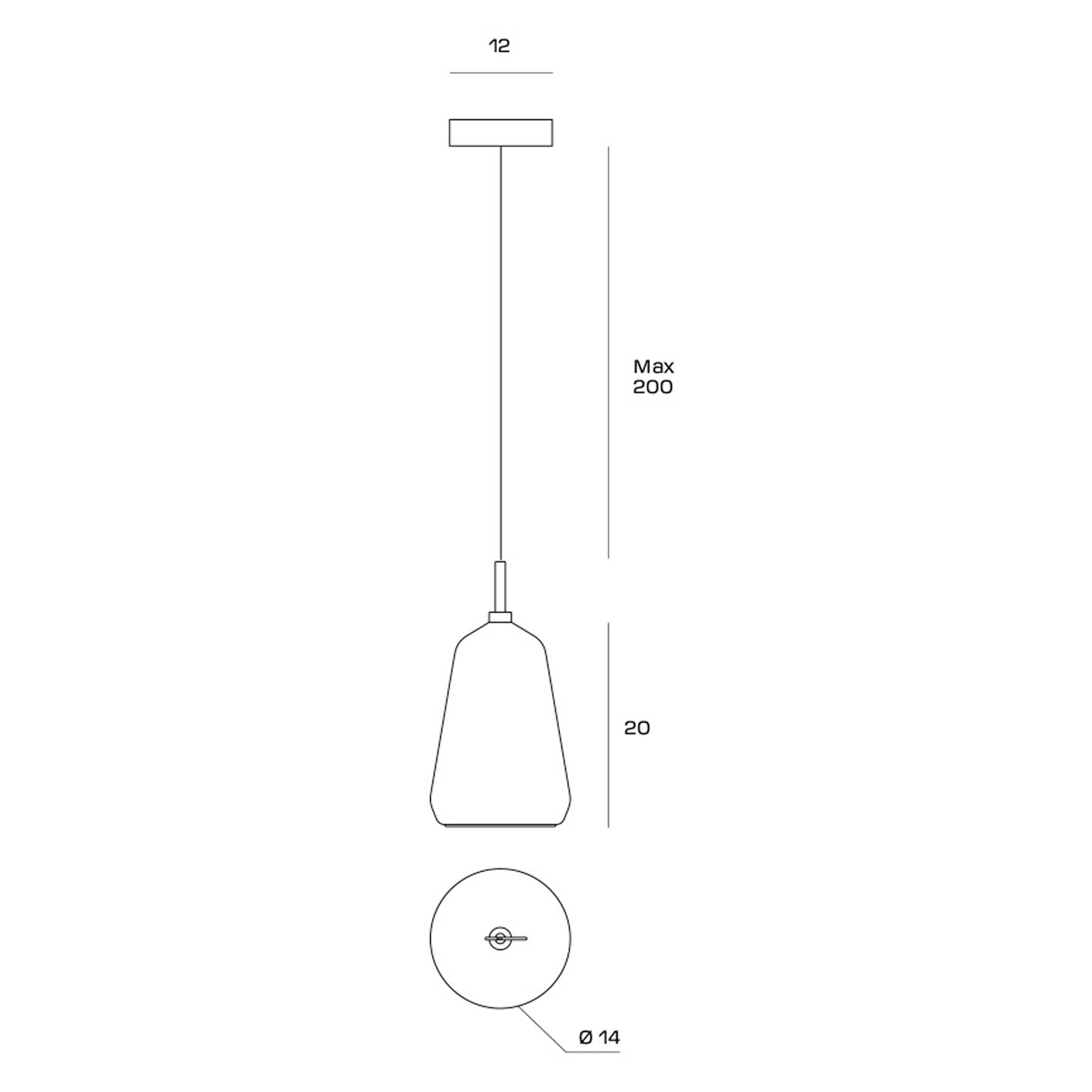 X-RAY SOSPENSIONE UNA LUCE VETRO ALTO BRONZO MONTATURA ORO ATTACCO G9
