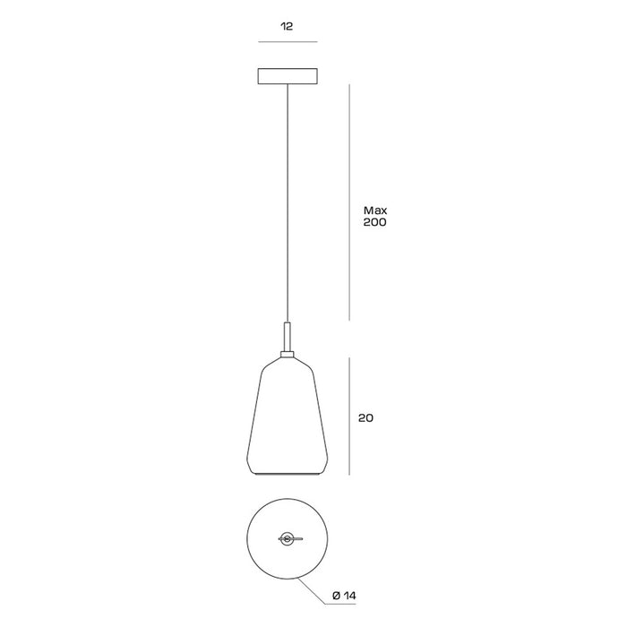X-RAY SOSPENSIONE UNA LUCE VETRO ALTO BRONZO MONTATURA ORO ATTACCO G9