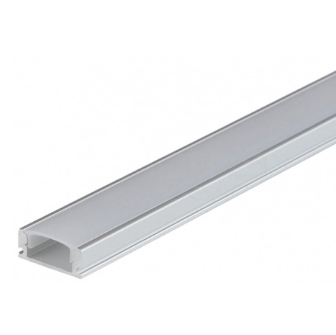 Profilo alluminio grigio strip led barra 2 metri opt5183
