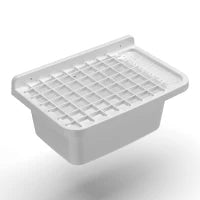 MONGARDI Lavandino pilozzo a muro con griglia - da esterno 60x40x25, colore BIANCO