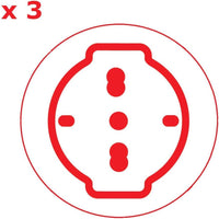 Adattatore triplo ecova 3 prese universali bipasso 16a bianco