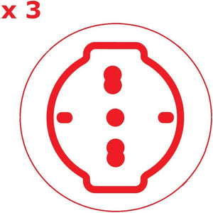 Adattatore triplo ecova 3 prese universali bipasso 16a bianco