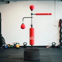 Sacco da boxe autoportante 4 in 1 88 x 50 x 160-230 cm Rosso