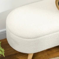 panca con vano portaoggetti e coperchio, sgabello per ingresso, salotto, camera da letto, legno, rivestimento in tessuto, Bianco