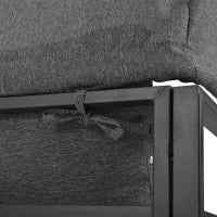 Set di mobili da giardino a 4 pezzi, divano 3 posti con tenda, 2 poltrone singole e tavolino da caffè, 176x178x145 cm, Grigio