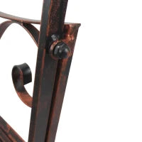 Panchina a Dondolo da Esterno in Metallo, Dondolo a 2 Posti da Balcone con Braccioli, 104x75x95.5cm, Colore Bronzo