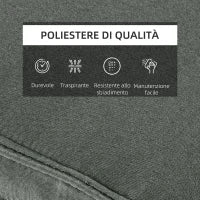 Cuscino per Sdraio Lettino Prendisole da Giardino Grigio 198x53x5cm
