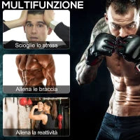 Piattaforma con Pera da Boxe per Allenamento, Stazione da Boxe in Acciaio, Supporto per Punching Ball Rossa, 115x156x224cm
