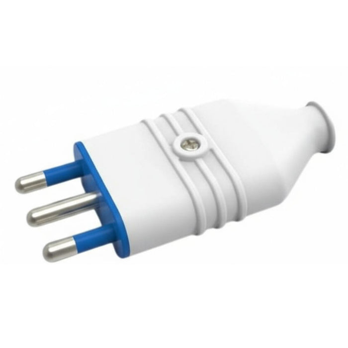 Ecova 30362 spina volante antischiacciamento 16a 2p+t pvc bianco