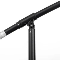 Ombrellone Decentrato da Giardino 3x2.6 m a 18 Stecche con Base a Croce, Grigio