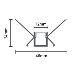 Profilo alluminio led 2 m grigio con copertura bianca per installazioni moderne