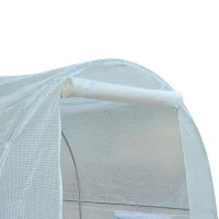 Serra da Giardino a Tunnel Per Piante in PE con Tubi in Ferro, Bianco, 250x200x200cm