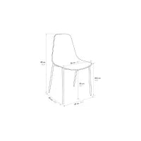 PAZZO DESIGN Sedia Alix arancio set da 4 sedie in Polipropilene e gambe metallo