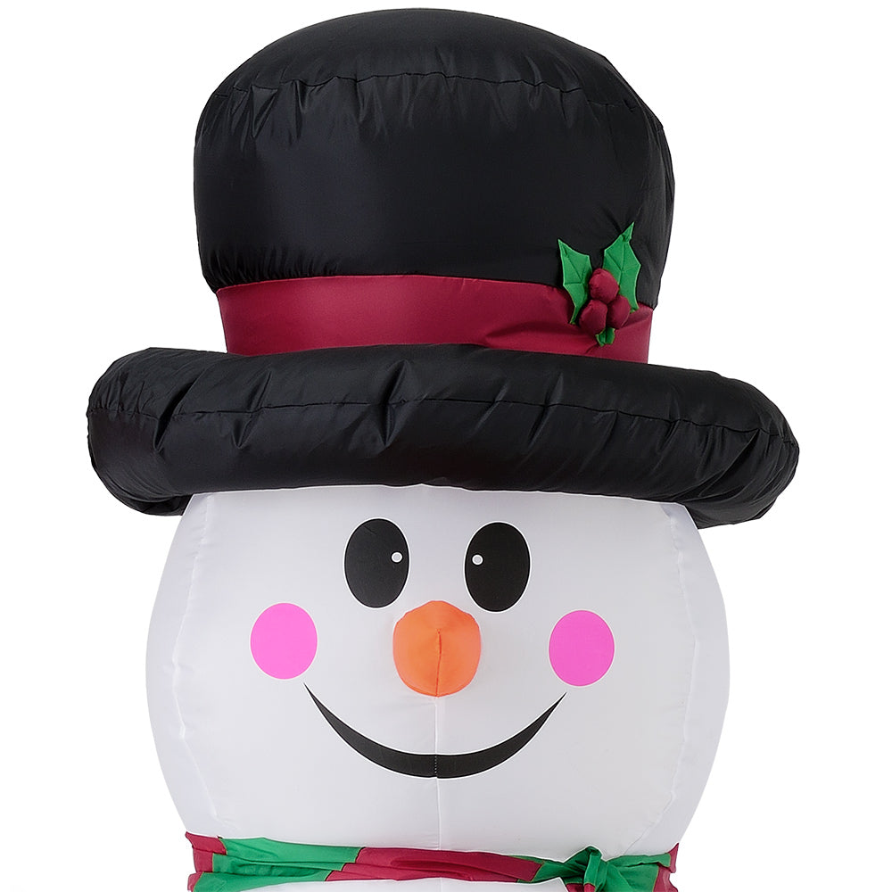 [en.casa] Pupazzo di neve gigante gonfiabile 240cm con 4 LED Uso interno e esterno