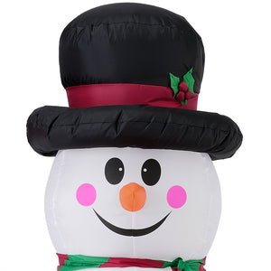 [en.casa] Pupazzo di neve gigante gonfiabile 240cm con 4 LED Uso interno e esterno