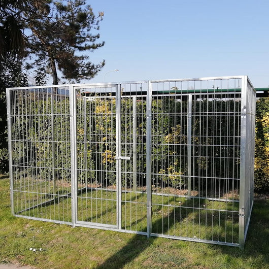 Recinto per cani da 3x2 metri perimetrale in rete modulare con zincatura a caldo