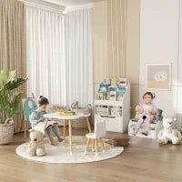 Scaffale per bambini con cassetto, scaffale per libri con ripiani, 60 x 29,9 x 90 cm, Bianco