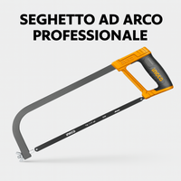Seghetto arco 300 mm regolabile lama 65 mn 24 t impugnatura morbida acciaio
