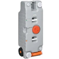 Serbatoio d'Acqua Portatile da 75 Litri con Indicatore di Livello, 3 Ruote e Maniglia per Campeggio, Grigio