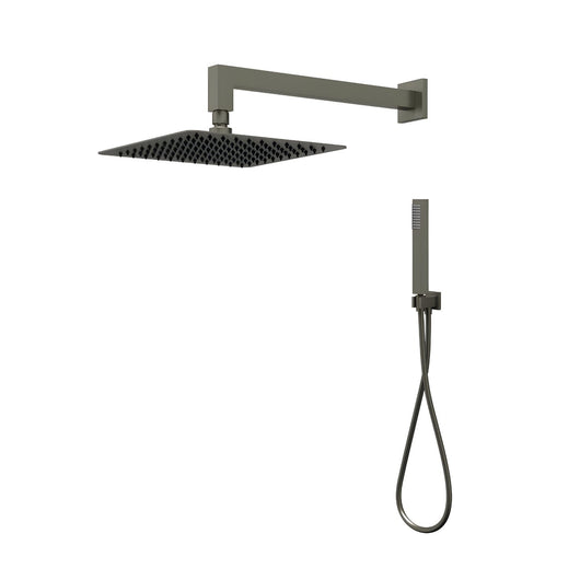 Set per doccia soffione quadro in acciaio inox 25x25 millimetri canna di fucile *** finitura- canna di fucile, confez...