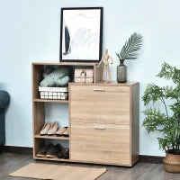 Scarpiera Portascarpe Design Moderno Elegante Salvaspazio 20 paia da Ingresso in Legno 101,5  x 25,5  x 98 cm