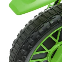 Moto da Cross Elettrica per Bambini con Rotelle, in PP e Metallo, 106.5x51.5x68 cm, Verde