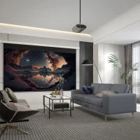Telo per Proiettore 120" 16:9 Motorizzato con Telecomando, Fissaggio a Muro e Soffitto, Bianco