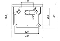Lavatoio-Pilozzo da Parete, Resina PP, 50 x 34 cm, Grigio  art. 2051DG